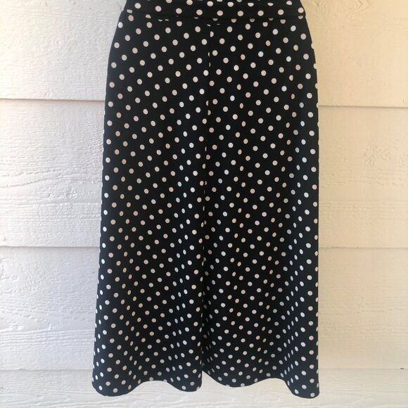 Chaps Size Medium Flirty Sleeveless Ruffled Polka Dot V-Neck Summer Dress - Picture 13 of 14